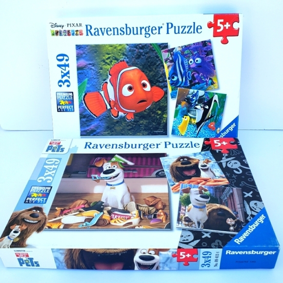 Ravensburger Other - KIDS ravensburger jigsaw puzzle lot finding neemo secret life of pets